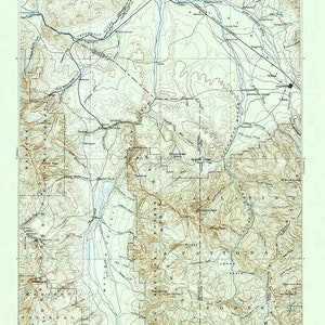 1895 Topo Karte von Three Forks Montana Gallatin National Forest