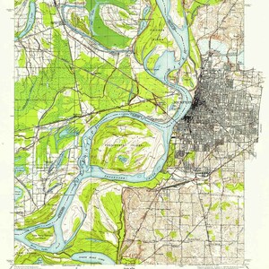 1916 Topo Map of Memphis Tennessee