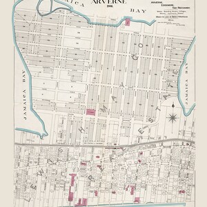 1908 Town Map of Arverne New York City New York