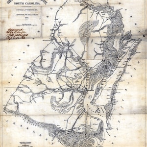 1825 Map of Georgetown District (County) South Carolina