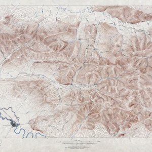 Carte de Fairbanks, Alaska et ses environs, 1908