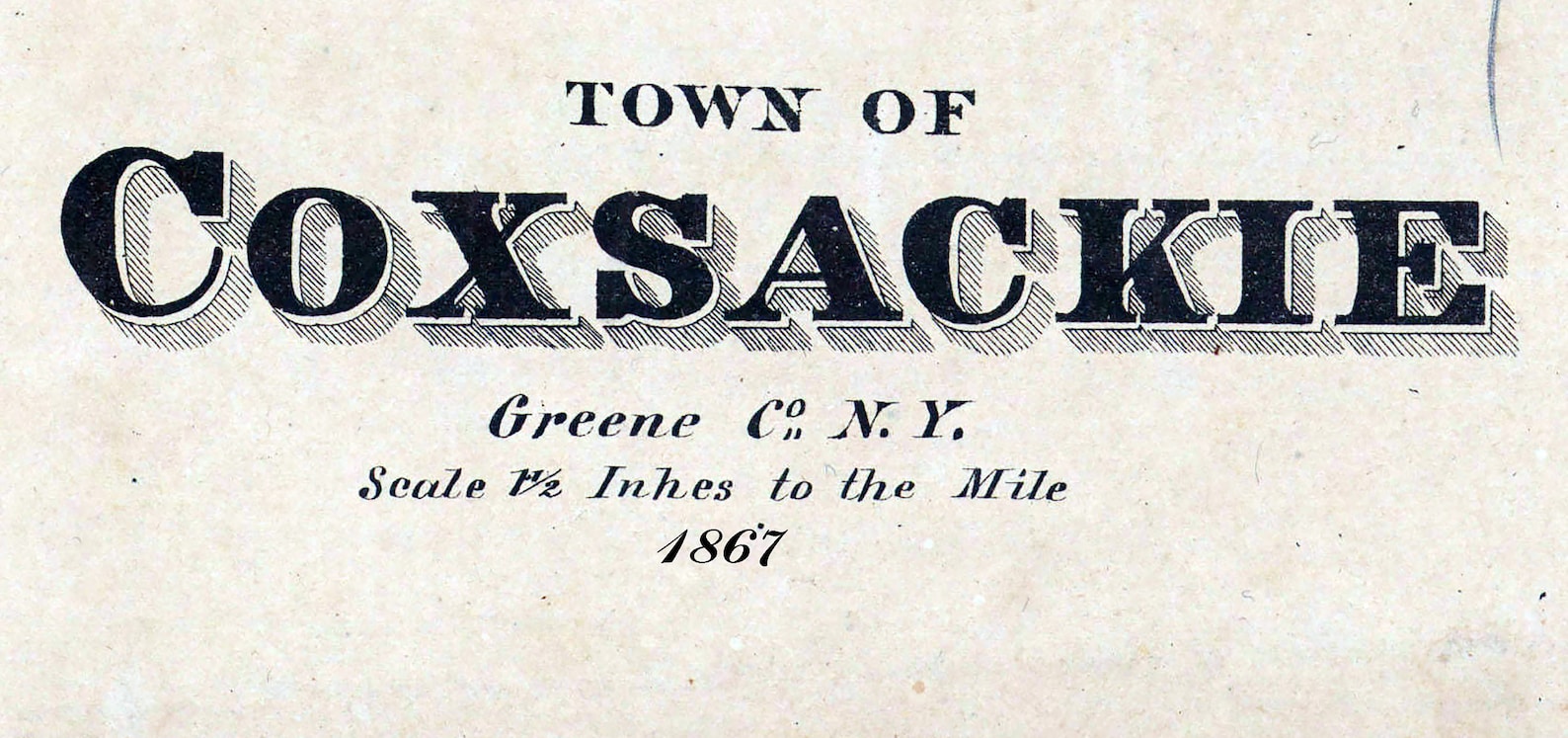 1867 Town Map of Coxsackie Greene County New York Etsy Canada