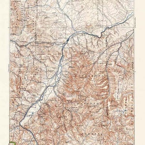 1893 Topo Karte von Livingston Montana Absaroka National Forest Crazy Mountains