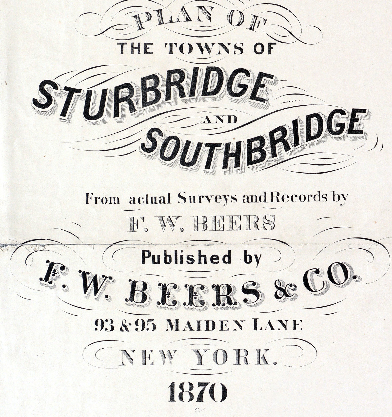 1870 Town Map of Sturbridge and Southbridge Massachusetts - Etsy
