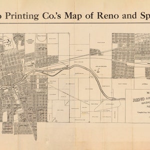 1907 Plan de Reno et Sparks, comté de Washoe, Nevada