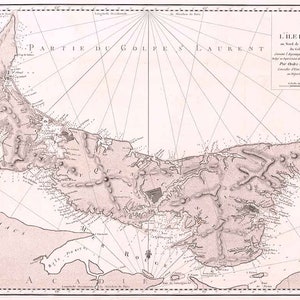 1778 Carte de l'Île-du-Prince-Édouard Canada