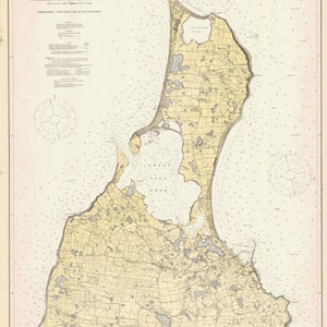 1914 Seekarte von Block Island Rhode Island