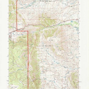 Carte topographique 1993 de North Ridge, Wyoming, WY Bighorn Forest