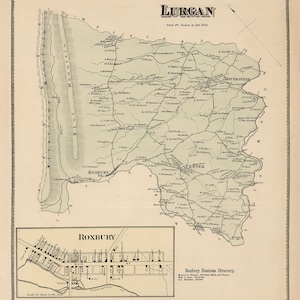 1868 Map of Lurgan Township Franklin County Pennsylvania