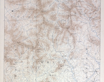 1885 Map of Dahlonega Georgia Topographic Sheet