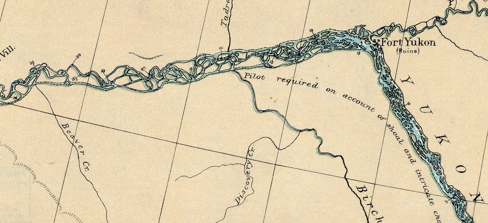 1898 Map of the Yukon River Alaska Etsy