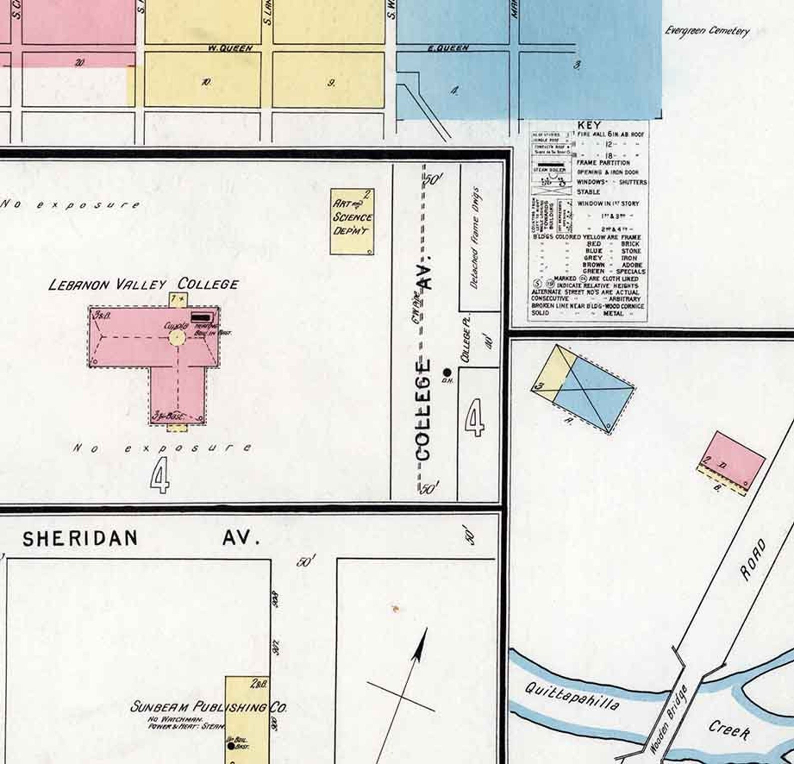 1895 Sanborn Map of Annville Lebanon County Pennsylvania Etsy