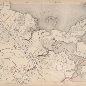 1891 Map of Quincy Massachusetts