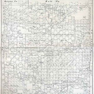 1893 Farm Line Map du comté de Motley au Texas