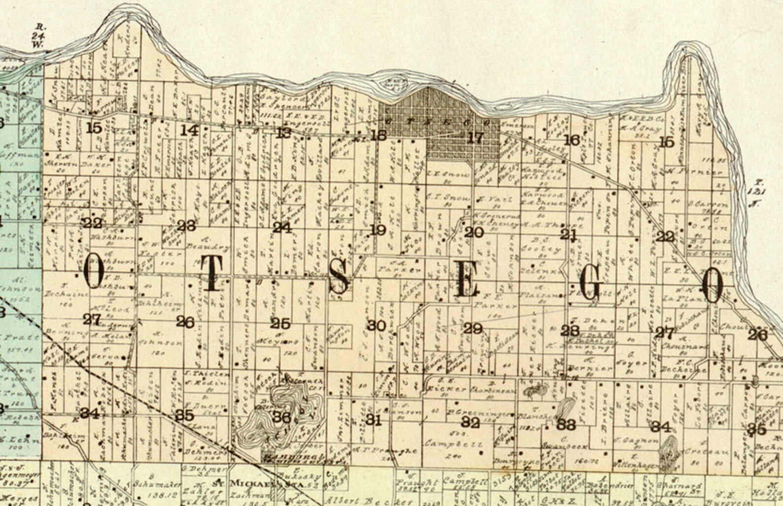 1901 Farm Line Map of Wright County Minnesota Etsy