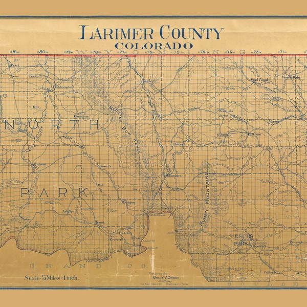 Larimer County Map - Etsy