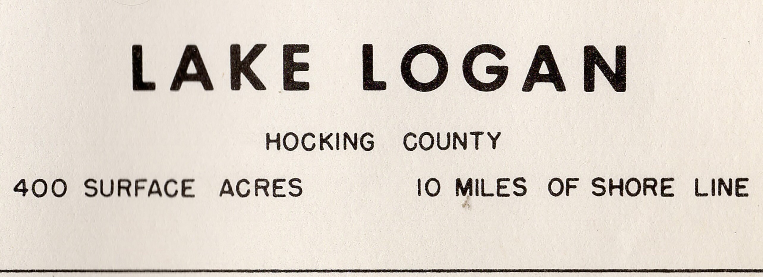 1960 Map of Lake Logan Hocking County Ohio - Etsy