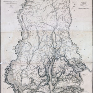 1825 Map of Beaufort County South Carolina