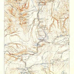 Carte topographique de Gallatin, Wyoming, 1911