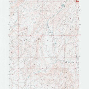 Carte topographique 1993 du ranch Bear Creek, Wyoming, WY, forêt Bighorn