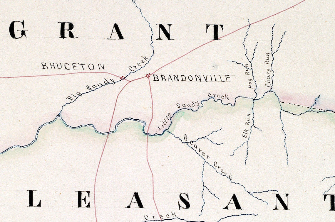1889 Map of Preston County West Virginia Etsy Sweden