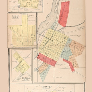 1903 Map of Oswego Kendall County Illinois