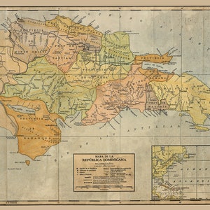 1910 Map of the Dominican Republic