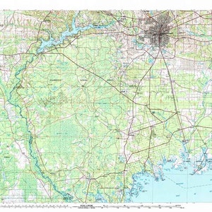 Topograficzna mapa Tallahassee Florida Quadrangle z 1979 r.
