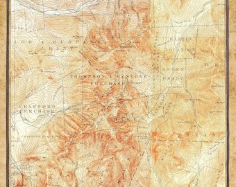1893 年ニューハンプシャー州マウント ワシントンの地図