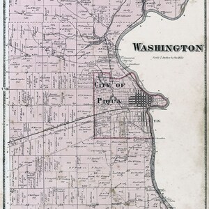 1871-Karte von Washington Township Miami County Ohio
