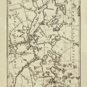 1873 Map of Moosehead Lake Maine