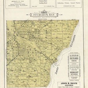 1914-Karte von Sturgeon Bay Township Door County Wisconsin