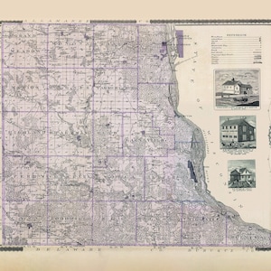 Carte du comté de Clayton, Iowa, 1875