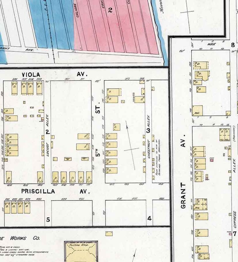 1891 Town Map of Duquesne Allegheny County Pennsylvania Etsy