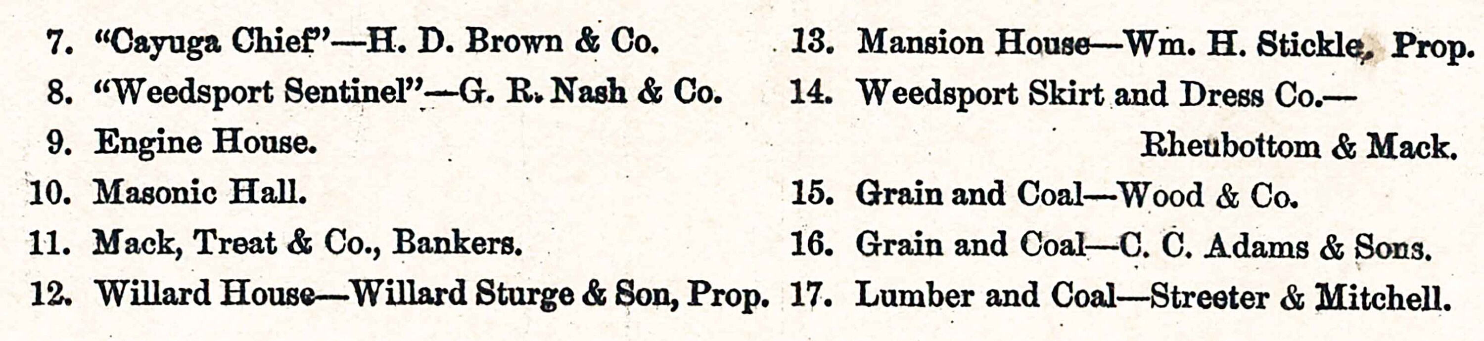 1885 Panoramic Map of Weedsport New York Etsy