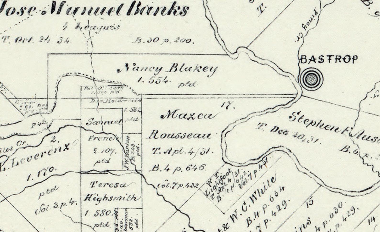 1879 Farm Line Map of Bastrop County Texas Etsy Denmark