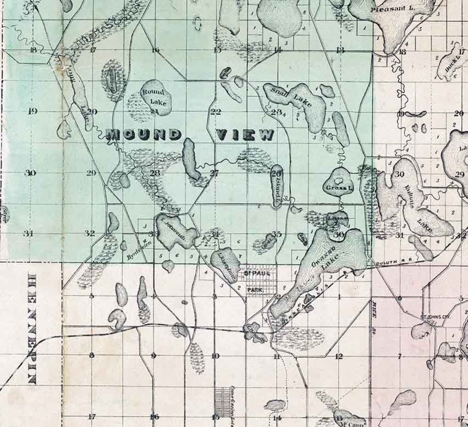 1879 Map of Ramsey County Minnesota Etsy