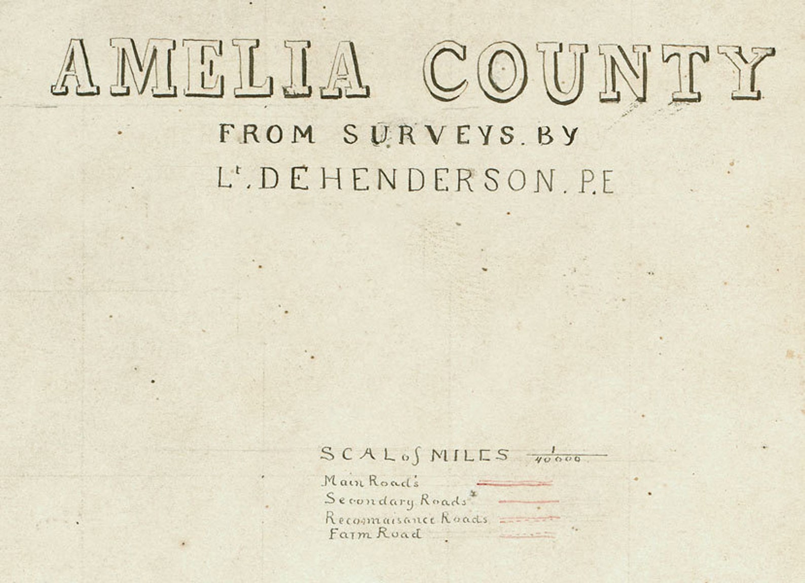 1864 Map of Amelia County Virginia Family Names Genealogy Etsy UK