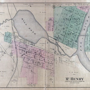 1892 Stadtplan von McHenry McHenry County, Illinois