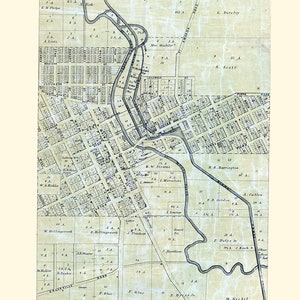 1860 Map of Saint Marys Auglaize County Ohio