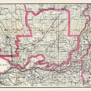 1914 Carte du comté de Solano en Californie