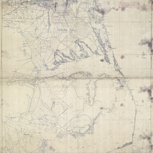 Carte de 1862 de la Caroline du Nord et de la côte de Virginie
