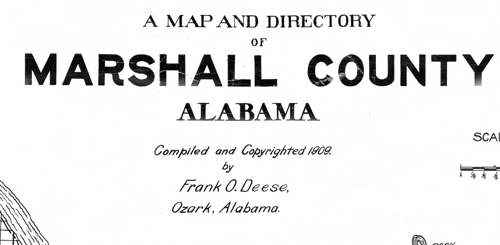 1909 Map of Marshall County Alabama Etsy