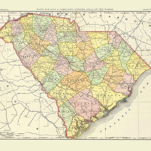 1897 Map of South Carolina