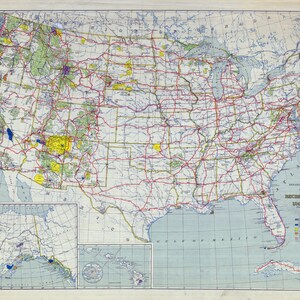 1936-Karte der Vereinigten Staaten von Amerika
