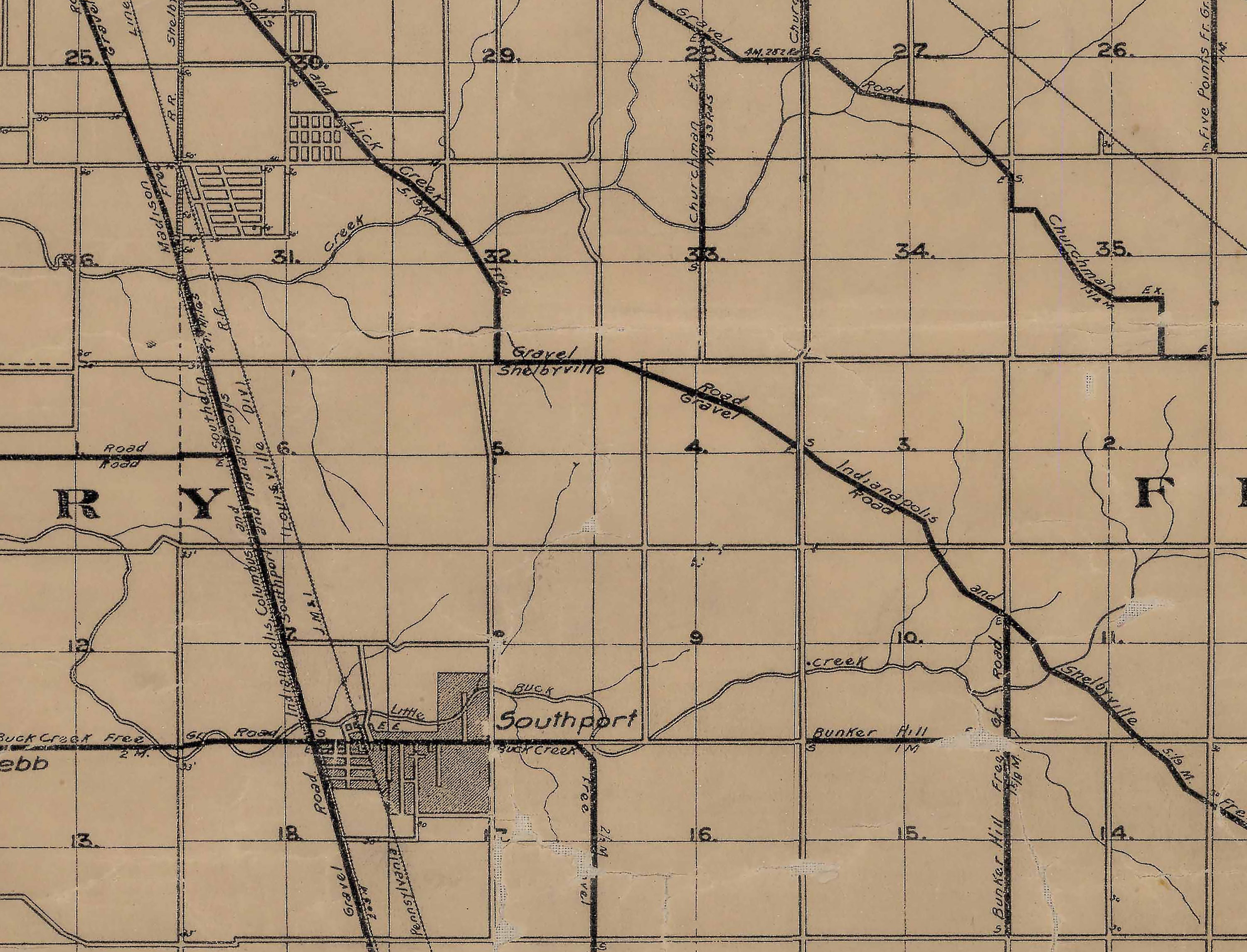 1905 Map of Marion County Indiana - Etsy