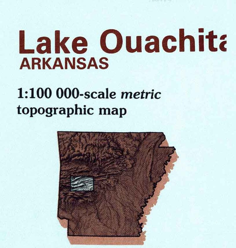 1982 Topo Map of Lake Ouachita Arkansas