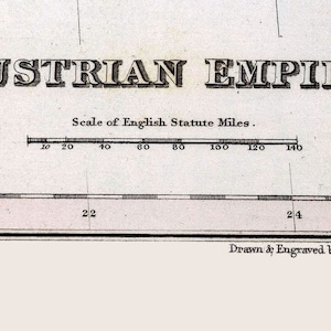 1832 Map of Austrian Empire Etsy