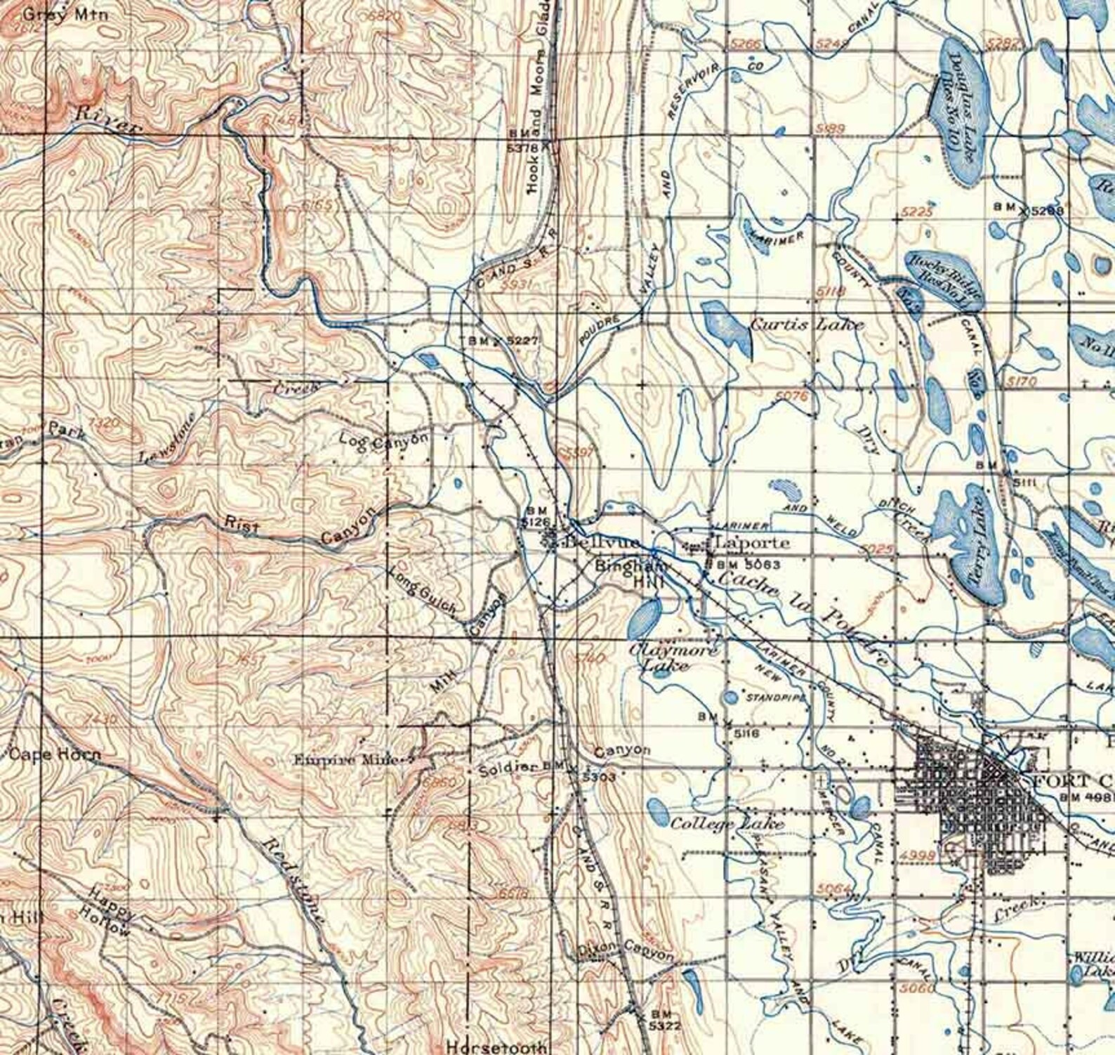 1907 Topo Map of Livermore Colorado Etsy