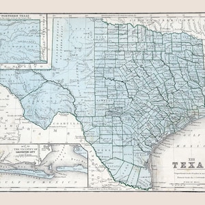 1865 Map of Texas